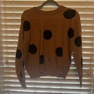 Brown Polka Dot Sweater